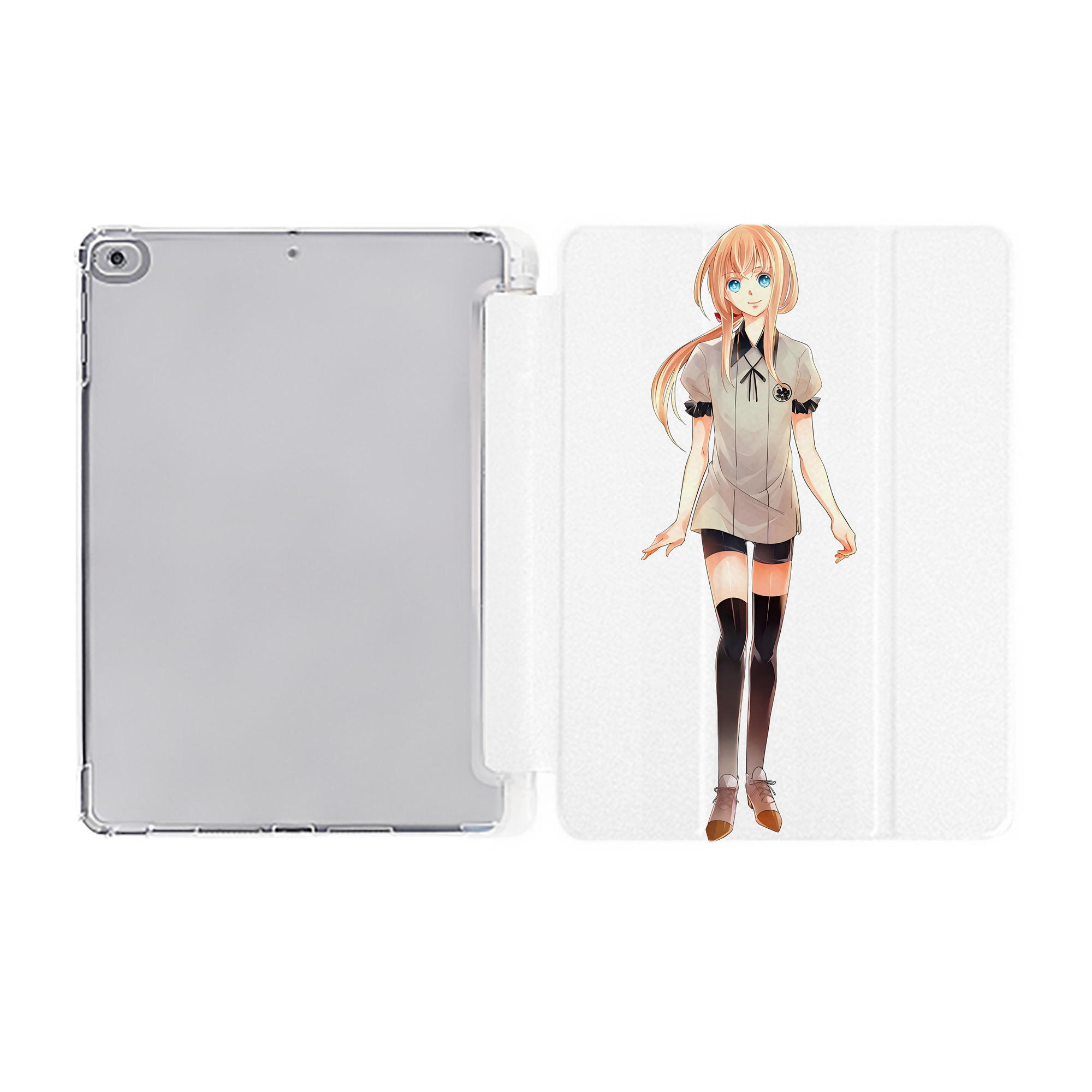 （画像用） 刀剣乱舞 Touken Ranbu IPad ケース ペン収納付き 三つ折りスタンド PUレザー×シリコン 対応機種9.5/10.5/10.9インチ